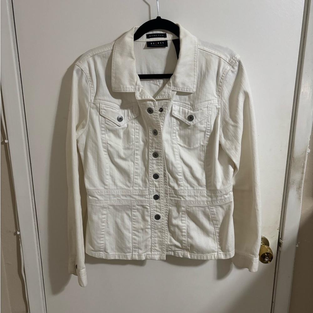 Liz Claiborne Off-White Jean Jacket